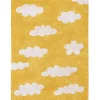 Tapis rectangulaire Clouds nuage jaune (120 x 160 cm)