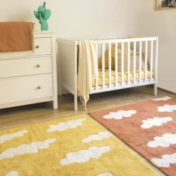 Tapis rectangulaire Clouds nuage jaune (120 x 160 cm)