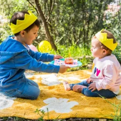 Tapis rectangulaire Clouds nuage jaune (120 x 160 cm)
