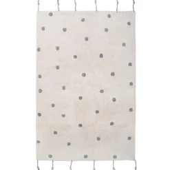 Tapis rectangulaire Nümi Gris pois (100 x 150 cm)