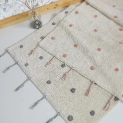 Tapis rectangulaire Nümi Gris pois (100 x 150 cm)