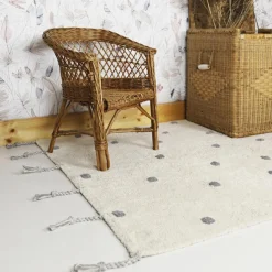 Tapis rectangulaire Nümi Gris pois (100 x 150 cm)