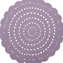 Tapis rond Alma mauve (120 cm)