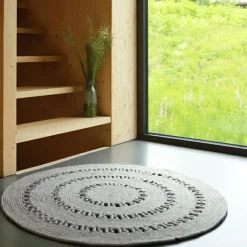 Tapis rond Bibek gris (110 cm)