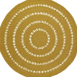 Tapis rond Bibek mangue (110 cm)