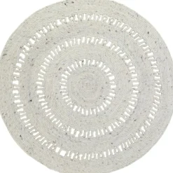 Tapis rond Bibek naturel (110 cm)