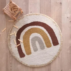 Tapis rond Bohemian arc-en-ciel (120 cm)