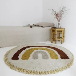 Tapis rond Bohemian arc-en-ciel (120 cm)