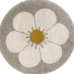 Tapis rond Bohemian daisy beige