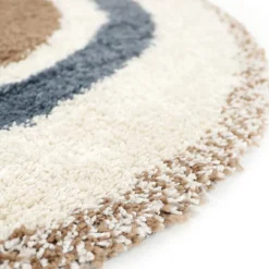 Tapis rond Bohemian rainbow Arc-en-ciel bleu (120 cm)