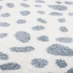 Tapis rond léopard Maldä blue (120 cm)