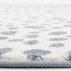 Tapis rond léopard Maldä blue (120 cm)