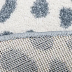 Tapis rond léopard Maldä blue (120 cm)