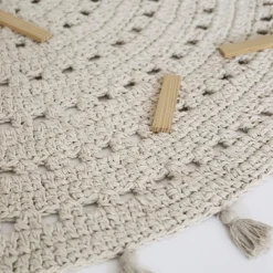 Tapis rond Nila écru (110 cm)