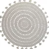 Tapis rond Nila gris perle (120 cm)