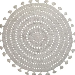 Tapis rond Nila gris perle (120 cm)