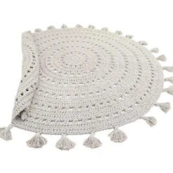 Tapis rond Nila gris perle (120 cm)