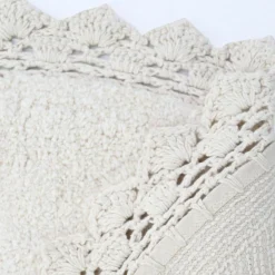 Tapis rond Perla écru (110 cm)