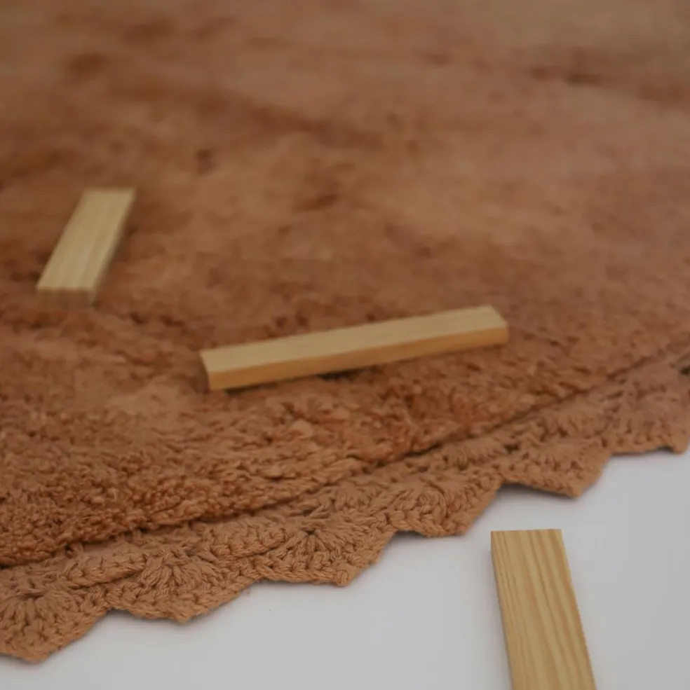 Tapis rond Perla Toffee (110 cm)