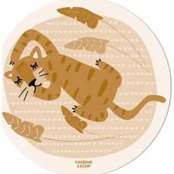 Tapis rond Tigre Dormeur