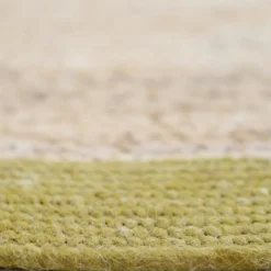 Tapis rond Yhuki en jute et laine Mangue (140 cm)