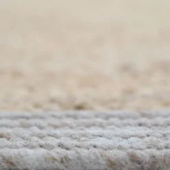 Tapis rond Yhuki en jute et laine Taupe (140 cm)