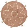 Tapis rond Yva fleur rose (110 cm)