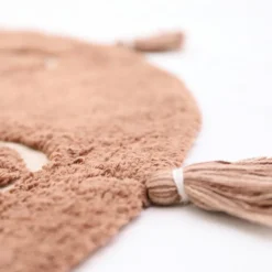 Tapis rond Yva fleur rose (110 cm)