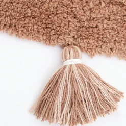 Tapis rond Yva fleur rose (110 cm)