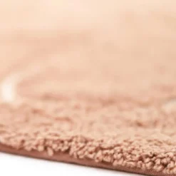 Tapis rond Yva fleur rose (110 cm)