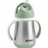 Tasse à paille en inox vert sauge (250 ml)