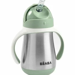 Tasse à paille en inox vert sauge (250 ml)