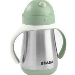 Tasse à paille en inox vert sauge (250 ml)