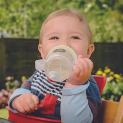 Tasse antifuite avec paille lestée Ours phosphorescente (300 ml)