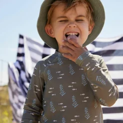 Tee-shirt anti-uv manches longues Ocean blue (6-12 mois)