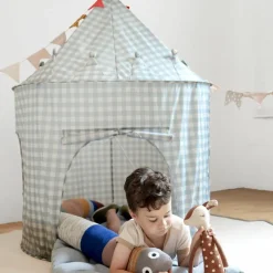 Tente de jeu en tissu recyclé Vichi Bleu