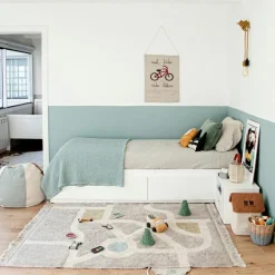 Tenture murale Cool kids ride bikes (45 x 70 cm)