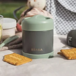 Thermo-portion inox minéral gris et vert sauge (300 ml)