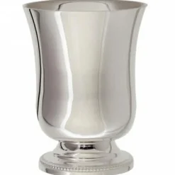 Timbale à pied Perles personnalisable (métal argenté) dans son coffret