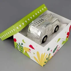 Tirelire Camion de pompiers (métal argenté)