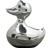 Tirelire Canard avec écharpe personnalisable (métal argenté)