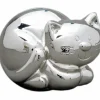 Tirelire Chat (métal argenté)