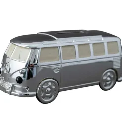 Tirelire Mini Van personnalisable (métal argenté)