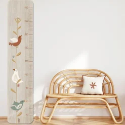 Toise en bois Branche Oiseau Lili Rose