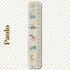 Toise en bois Collection 5 Dinos personnalisable