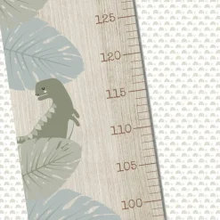 Toise en bois Dino Grande Feuilles personnalisable