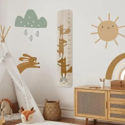 Toise en bois Edgar le renard personnalisable