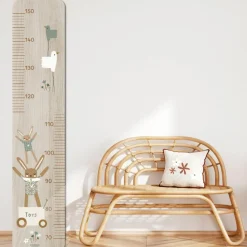 Toise en bois Lapin doudou sauge personnalisable