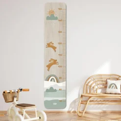 Toise en bois lapins dansant personnalisable