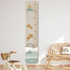 Toise en bois lapins dansant